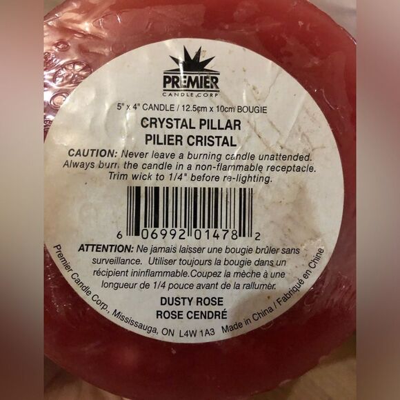 NEW | Premier | Crystal Pillar Candle - Picture 2 of 2